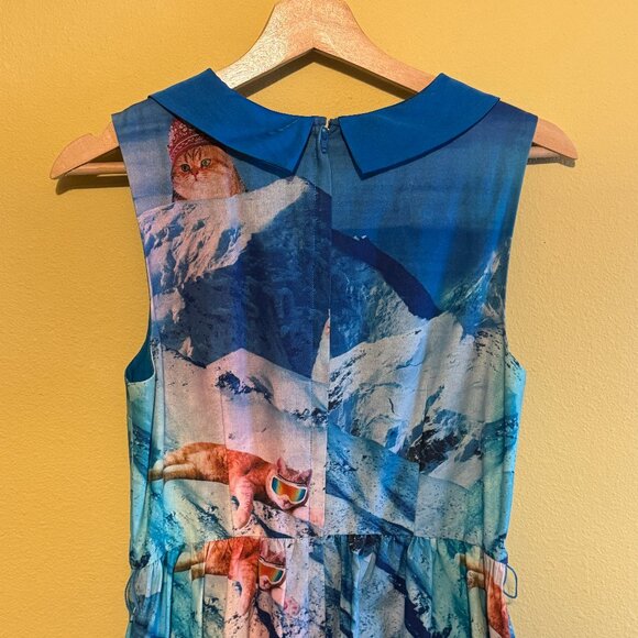 Whimsy Without End A-Line Dress in Snow Cats - Picture 7 of 14